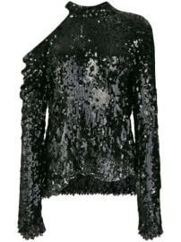 sequin-embellished top at Farfetch